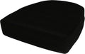 Cushion Source Rounded Back Seat Cushion, 19.5" x 20" x 5" deep Indoor and Outdoor Durable seat Cushion Made with Fade Resistant Sunbrella Fabric, Hidden Zipper, Sunbrella Black