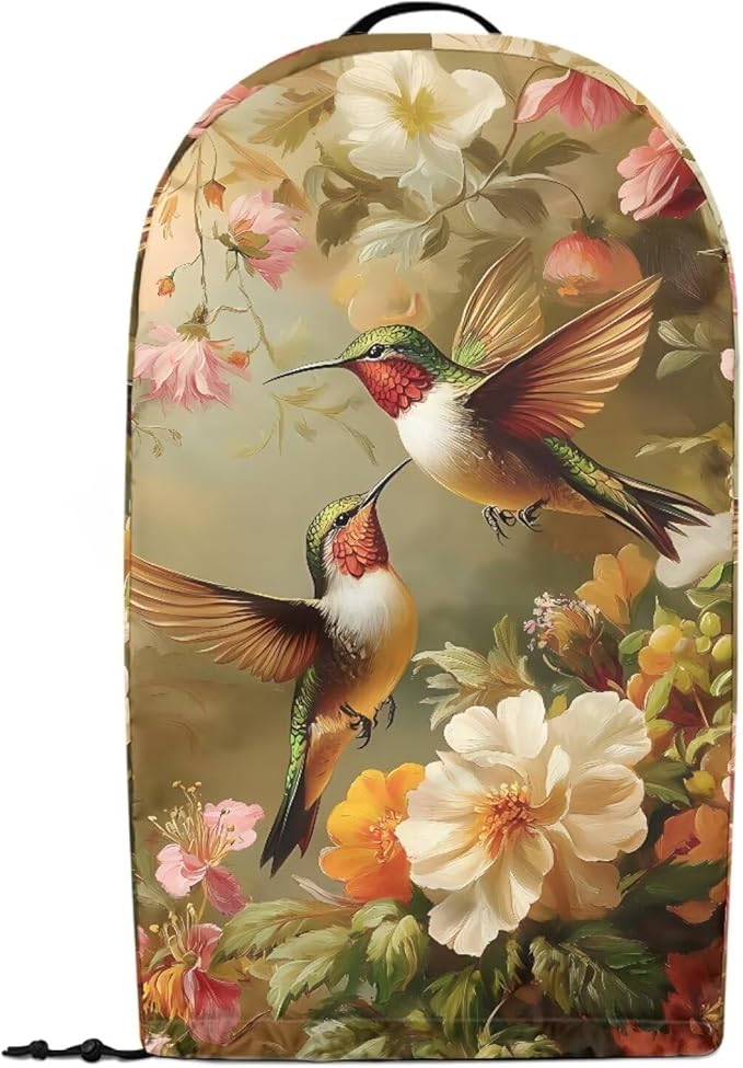 Blender Dust Cover for Kitchen Small Appliance Decor, Vintage Flower Hummingbird Anti Fingerprint Oil-proof Dust Protection Stand Mixer Juicer Soy Milk Machine Covers