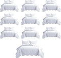 IR Imperial Rooms 10 Pack Twin Quilt Bedding Set (68" x 86") - Bulk Wholesale for Hotels, Guest Bedroom & Airbnbs - Lightweight Microfiber Reversible Floral Embossed Quilts Bedspreads (White)