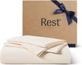 REST® Evercool®+ Starter Sheet Set Twin XL Snow Ivory, Breathable Bed Sheets for Hot Sleeper and Night Sweats, with Pillowcases, Ionic+ Self-Cleaning Silver Yarn for Sensitive Skin, 3PCS No Flat Sheet