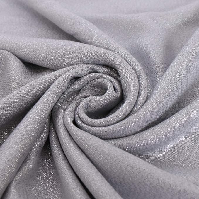 LMVERNA Women's Sparkling Metallic Soft Pashmina Shawls and Wraps Scarf in Solid Colors