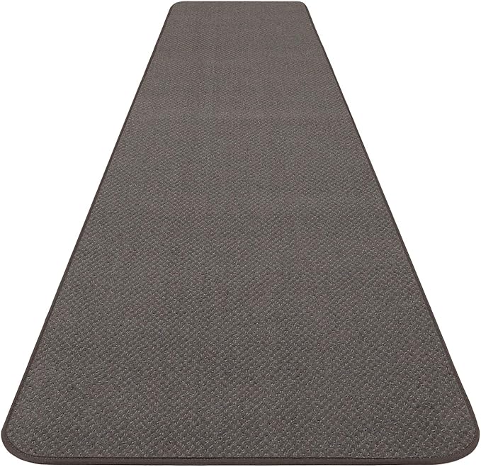 House, Home and More Skid-Resistant Carpet Runner - Gray - 8 Feet X 27 Inches