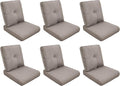 Patio Cushions for Outdoor Furniture - 22" x 25" x 4" UV Resistant Thick Foam Cushions Water Resistant Replacement Cushion for Outdoor Patio Furniture Chair/Sofa/Couch | Grey | 6-Pack |