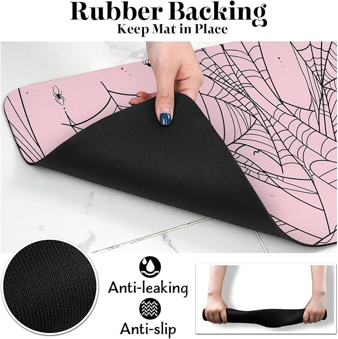 Halloween Dog Food Mats for Floors, Absorbent Dog Bowl Mat for Food and Water Dispenser Mat, Quick Dry Cat Food Mat Pet Supplies