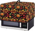 Microwave Dust Cover, Thanksgiving Dog Heat-Resistant Waterproof Polyester Fabric Microwave Oven Dust Cover Case Dustproof Protections Protector for Microwaves Ovens