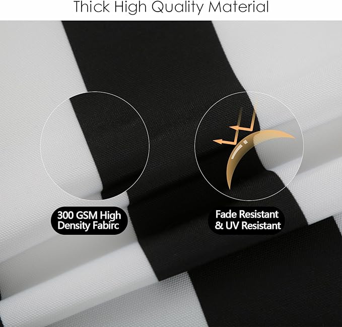 idee-home Outdoor Chair Cushions Set of 2, Thick 17" x 17" x 3" Outdoor Seat Cushions Patio Furniture Waterproof with Ties, Dining Pads