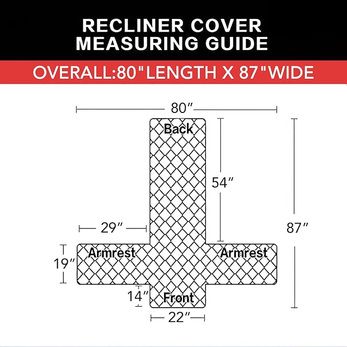 Easy-Going Recliner Chair Slipcover Reversible Sofa Cover Water Resistant Couch Cover Furniture Protector with Elastic Straps for Pets Dog (Recliner 22 inch, Brown/Brown)