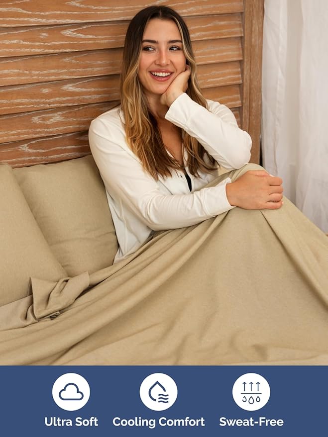 Extra Deep Pocket Twin XL Sheets - 3 Piece Breathable & Cooling Bed Sheets - Hotel Luxury Bed Sheet Set - Soft, Wrinkle Free & Comfy - Easily Fits Extra Deep Mattresses - Heathered Tan Sheets Set