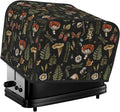 Vintage Witch Leaves Plant Mushroom 4 Slice Toaster Cover, Waterproof Toaster Dust Cover Bread Maker Protective Cover For Small Kitchen Appliance Dining Room Table Home Decor Gifts