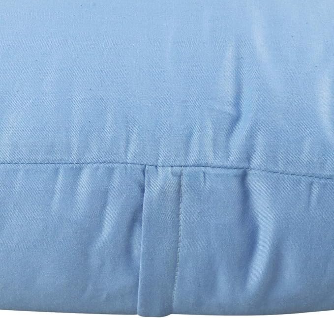 Thmyo 4-Pack 100% Cotton Comfortable Solid Decorative Throw Pillow Case, Square Cushion Cover Pillowcase Sublimation Blank Pillow Covers DIY Throw Pillowcase for Sofa(20x20 inch/ 50x50cm,Sky Blue)