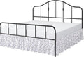 Cottington Lane Ruffled Bed Skirt Twin Size with Split Corner, Brushed Microfiber Hotel Quality Dust Ruffle, 21 Inch Drop Gathered Bedskirt, Soft, Stylish, Shrink & Fade Resistant, Coco Rose Leaf
