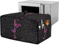 Butterfly Leopard Print Microwave Oven Dust Cover Heavy Duty Microwave Oven Cover Foldable Dust-Proof Kitchen Machine Covers Case Protections for Toaster Oven, S