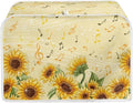 Sunflower Music A Print Bread Maker Cover, Anti Dust Fingerprints Toaster Covers for Kitchen, Toaster Cover 4 Slice Wide Slots