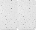 American Baby Company 15" x 33" Fitted Bassinet Sheet, Printed 100% Natural Cotton Jersey Knit, Grey Star and Moon, Soft Breathable, for Boys and Girls (Pack of 2)
