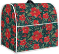 Christmas Stand Mixer Cover Dust Protective Poinsettia Stand Mixer Covers For Kitchen Aid 6-8 Quart Mixers Dustproof Cloth Cover for Small Appliance Protector Christmas Decoration