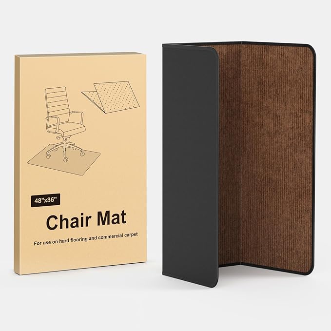 Placoot Corduroy Heavy Duty Office Chair Mat for Carpet & Hardwood Floors, Desk Chair Mat for Carpeted Floors and Hardwood Floor for Home Office