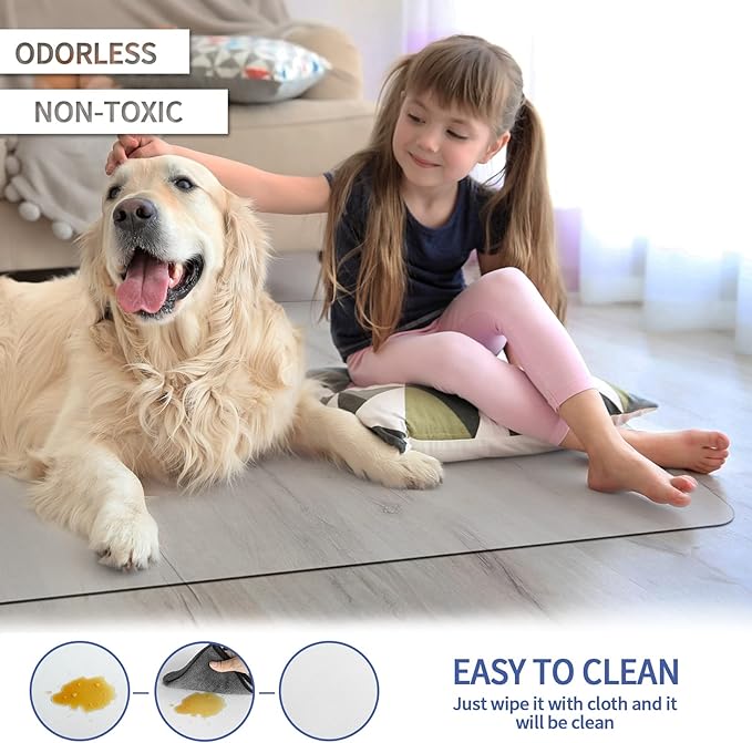 Amyracel Large Office Chair Mat for Hardwood Floor, 46” x 60” Clear Desk Chair Mat for Hard Floors, Easy Glide Office Floor Mat for Hardwood Floors