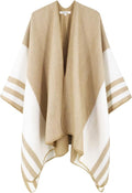 Moss Rose Women's Travel Plaid Shawl Wrap Open Front Poncho Cape for Fall Winter