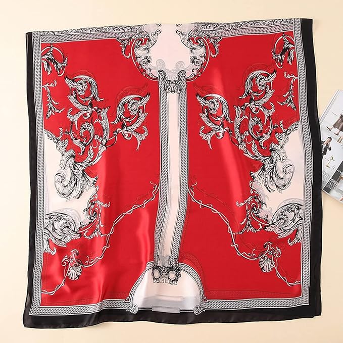 Fashion Scarves Scarf 100% Silk Feeling Scarf Silk Like Scarves Long Lightweight Sunscreen Shawls for Women