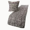 The HomeCentric King Queen Twin Bed Runner, Grey Designer Bed Scarf in Linen with Embroidery, CA King Size 86"x18" Bed Runner with Pillow Cover, Bed Linen Foot Warmer Home Living - Grace Forever