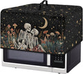 Microwave Oven Dust Cover, Halloween Skull Heat-Resistant Dust Proof Waterproof Oven Cover for Smart Oven Air Fryer Microwaves Easy-Clean Printed Countertop Microwaves Dusts Covers