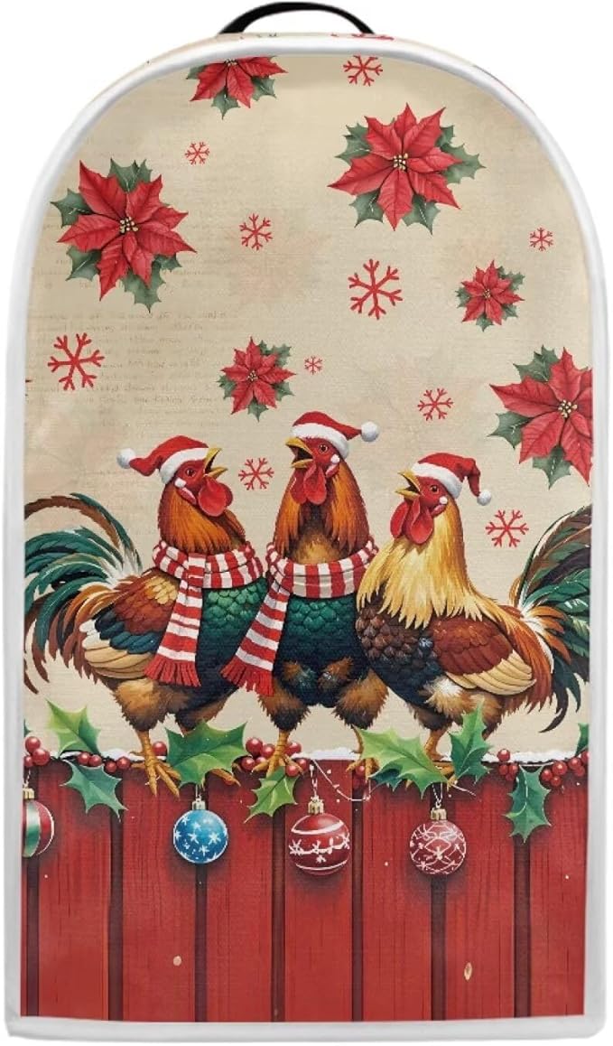 Chicken Blender Cover Dust Cover for Kitchen Christmas Food Processor Dust Covers with Handle Easy to Install Protection Covers for Stand Mixer Juice Machine Gift for Holiday