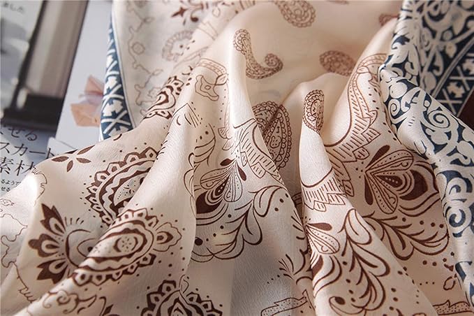 Fashion Scarves Scarf 100% Silk Feeling Scarf Silk Like Scarves Long Lightweight Sunscreen Shawls for Women