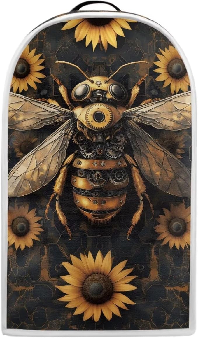 Talayituse Bee Sunflower Print Blender Dust Cover, Fingerprint Protection Cover for Stand Mixer or Coffee Machine, Home Kitchen Appliance Covers for Stain Dust Resistant Supplies