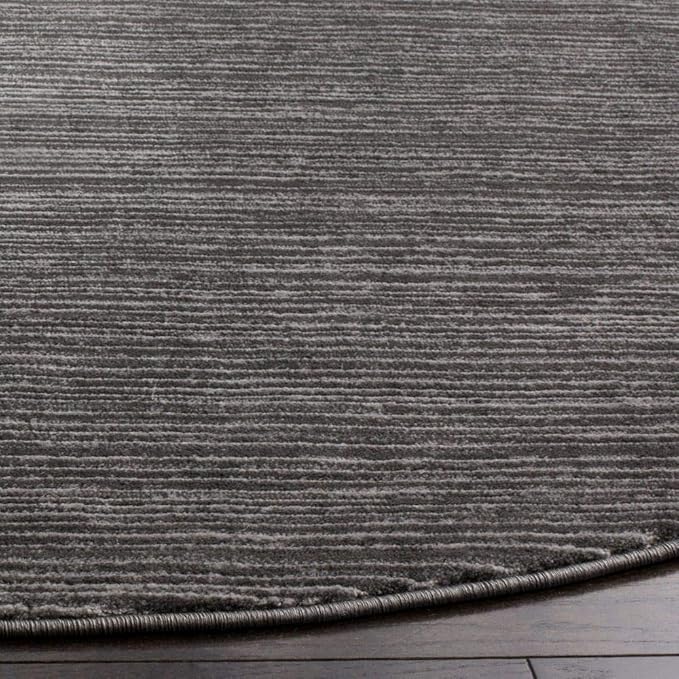 SAFAVIEH Vision Collection Area Rug - 9' Round, Grey, Modern Ombre Design, Non-Shedding & Easy to Clean, Ideal for Living Room, Bedroom, Dining Space (VSN606D)