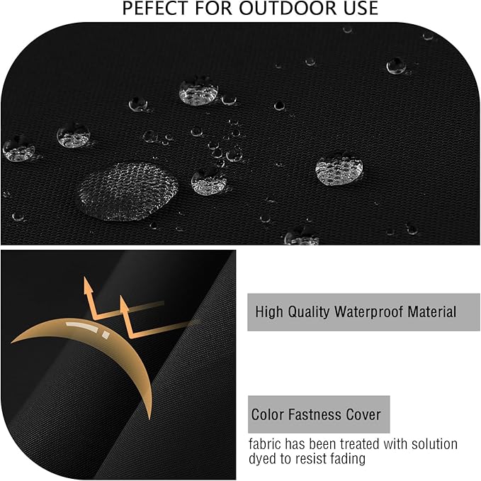 idee-home Outdoor Cushions for Patio Furniture, Outdoor Seat Cushion, Waterproof Couch Hampton Bay Deep Seat Replacement Chair Cushions for Garden Lawn Backyard Deck, 24 x 26 Black