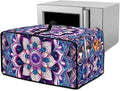 Countertop Convection Oven Cover Dust Protection Air Fryer Toaster Oven Covers with Side Pockets, for Home Kitchen Decor, L, 18.5 x 22.5 x 13 Inches, Violet Boho Floral