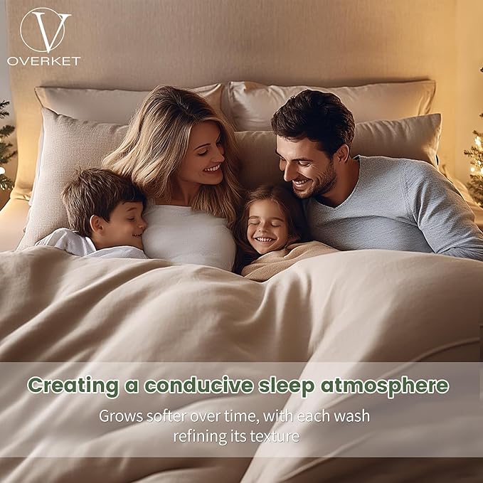 100% Linen Sheets King Size,Breathable & Durable 4-Piece Bed Flax Sheet Set,Soft All-Season Bedding for Hot Sleepers 16" Deep Pocket Oeko-TEX Certified,（King, Sage Green）