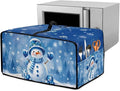 Christmas Toaster Oven Dust Cover Small Kitchen Appliance Cover for Countertop Convection Ovens,Small Appliances, S, 14.5 x 18.5 x 9 Inches, Blue Snowman Snowflake