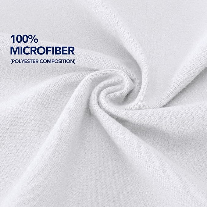 PureFit Stretchy Box Spring Cover Full - Elastic Fitted Box Spring Wrap Around 4 Sides, Wrinkle & Fading Resistant Fits Full Size Beds, White