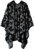 Women's Vintage Pattern Open Front Poncho Cape Shawl Winter Shawl Wraps