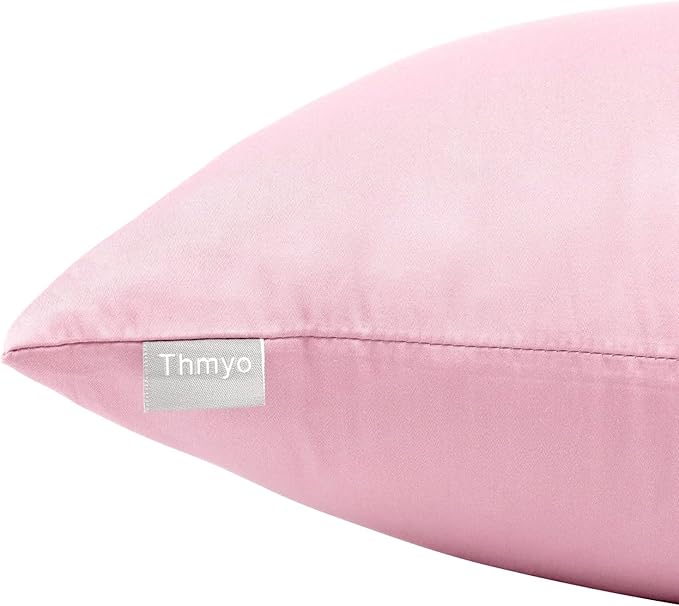 4-Pack 100% Cotton Lumbar Comfortable Solid Decorative Throw Pillow Case,Thmyo Rectangle Cushion Cover Pillowcase Sublimation Blank Pillow Covers DIY Throw Pillowcase(12x20inch/30x50cm, Pink)