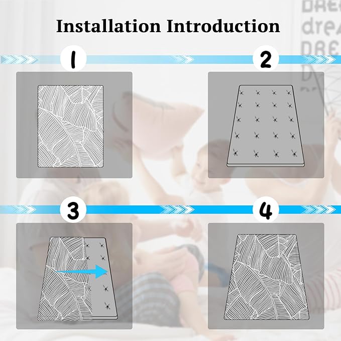 ZonLi Futon Mattress Cover Twin Size for Traditional Japanese Floor Futon Mattress with Zipper,Tatami Floor Sleeping Mat Cover,Super Soft and Machine Washable (43''x84'', Hand-Drawn Leaf Patterns)