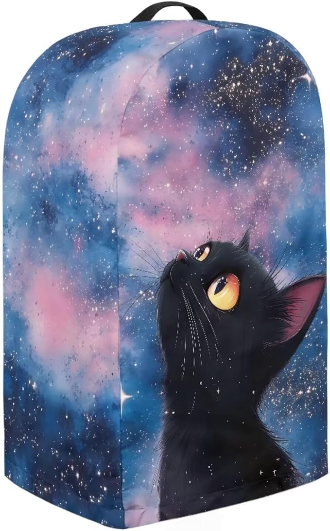 Black Cats Starry Sky Blender Cover Dust Cover Appliance Dust Cover for Small Food Processor Coffee Maker Juice Maker with Top Handle Blue and Pink Starry Sky
