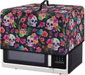 Microwave Oven Cover, Halloween Skull Heat-Resistant Polyester Machine Protector Decorative Kitchen Appliance Covers Waterproof Microwave Oven Cover for Most Countertop Microwaves