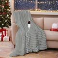 Heated Blanket - Electric Blanket with Dual Controller 6 Heating Levels & 10 Hour Auto Off Fast Heating Blanket, ETL Certified (84X90 Inch,Light Gray)