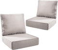 Outdoor Seat Cushion Set-24 x 24 x 6 Inch Outdoor Chair Cushions Set of 2 with Water Resistant & Removable Cover Outdoor Cushions for Patio Furniture Chair Sofa Couch-Beige