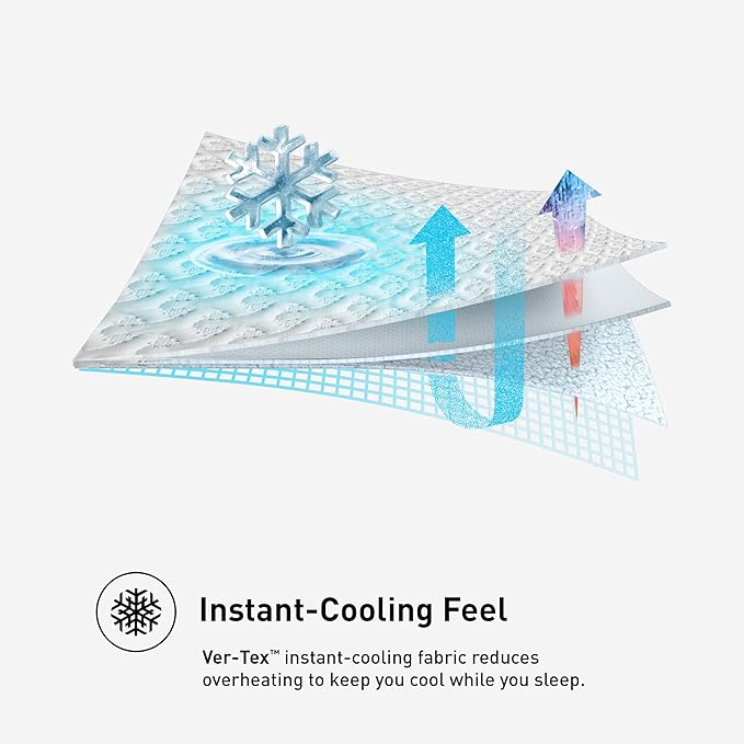 Bedgear Ver-Tex Cooling King Mattress Protector - Waterproof and Instant Cooling Mattress Cover for Bed - Deep Pockets and Adjustable Base Friendly - Hypoallergenic