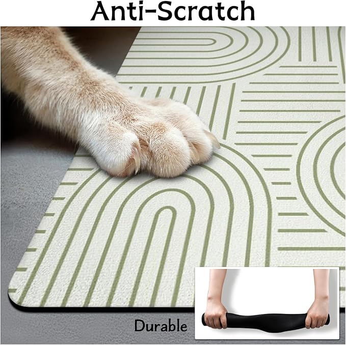 Pet Food Mats for Floor, Absorbent Dog Mat for Food and Water Dispenser Mat, Dog Food Mat Quick Dry Cat Food Mat Pet Supplies