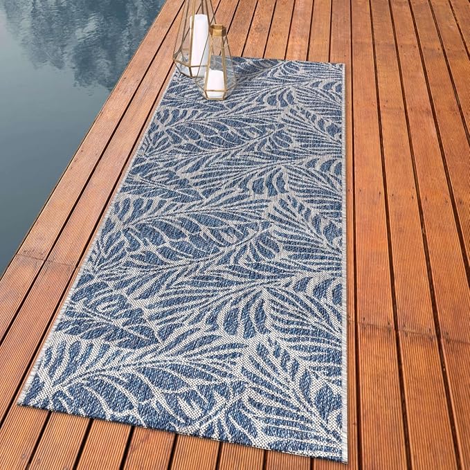 Keen Home Design Terrace Outdoor Runner Rug - 2x8 Washable Indoor/Outdoor Rug for Patio, Kitchen, Balcony, Beach, Garden, Deck and Porch, Size: 2'2"x7'7"