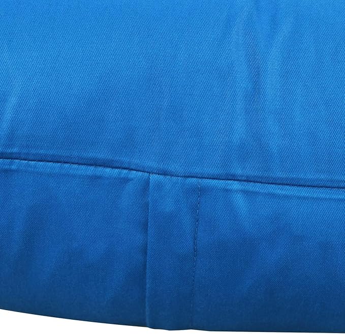 Thmyo 4-Pack 100% Cotton Comfortable Solid Decorative Throw Pillow Case Square Cushion Cover Pillowcase Sublimation Blank Pillow Covers DIY Throw Pillowcase for Sofa Bedroom(18x18 inch/ 45x45cm,Blue)