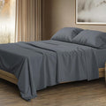THREAD SPREAD 100% Egyptian Cotton Sheets Queen Size - 1500 Thread Count 4 PC Queen Sheet Set Egyptian Cotton, Sateen Luxury Sheets Queen Size, High Thread Count Sheets, 17" Deep Pocket - Dark Grey