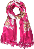Urban CoCo Women's Embroidered Tassel Long Shawl Oversize Scarf Wraps for Women