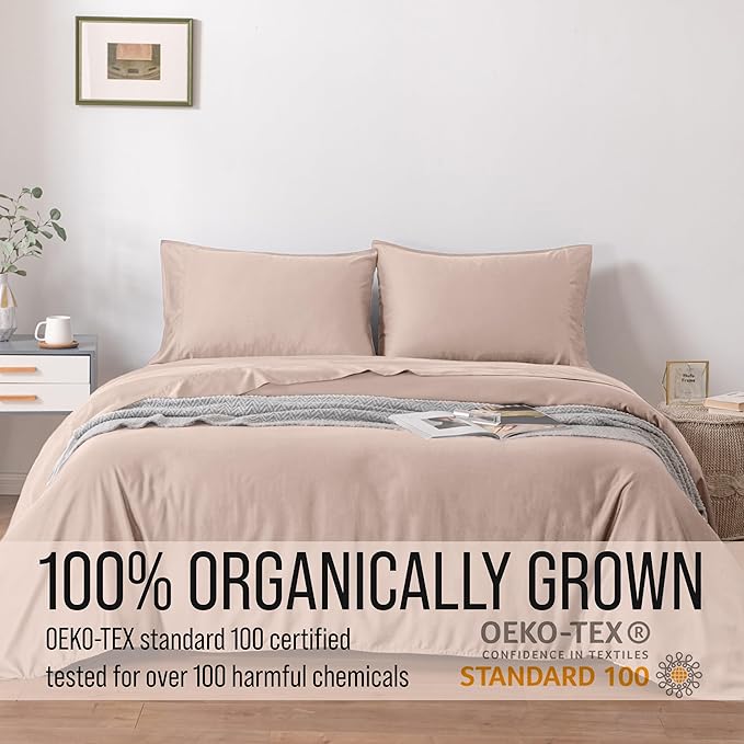 Bella Coterie Luxury Bamboo Viscose 34” Split Top King Size Sheet Set | 1 Fitted Sheet for Sleep Number & Adjustable Beds | 100% Organically Grown | Cooling & Soft | 18” Deep Pocket [Dusty Rose]