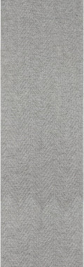 TOWN & COUNTRY BASICS Pax Herringbone Textured Solid Everwash® Washable Runner Area Rug, Low Pile, Non-Slip Backing, Easy Clean Pet & Family Friendly Rug, Grey, 2'5"x7'10"