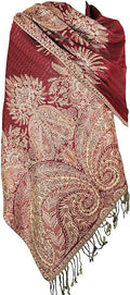 Achillea Big Paisley Pashmina Shawl Wrap for Women – Elegant Scarf for Weddings, Evening Dresses, Festivals & Daily Wear
